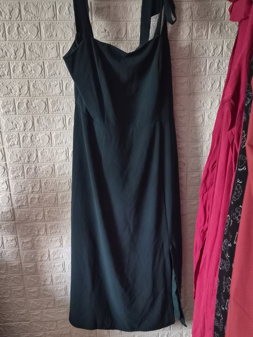 Petal & Pup emarald green  Sleeveless Midi Dress with Side Slit